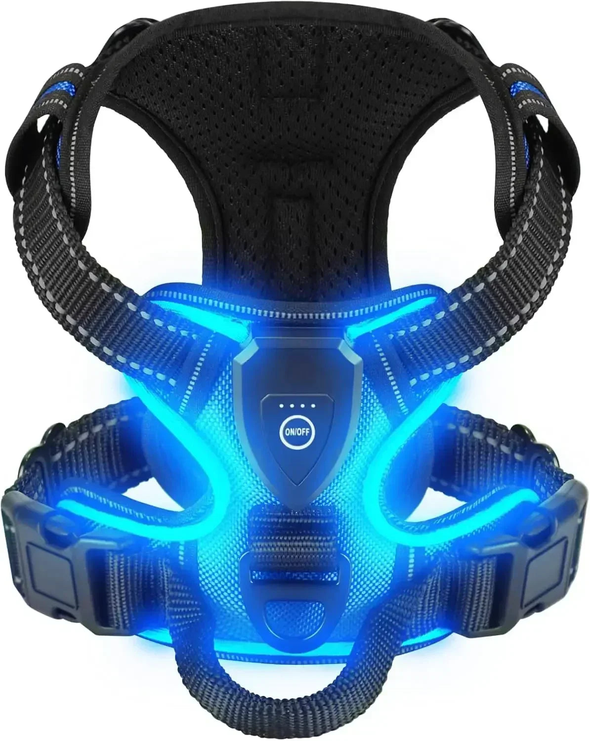 GlowPaws⢠High-Visibility LED Safety Harness - USB Rechargeable