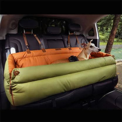 Jumbo Dog Car Seat & Booster for Anxiety - Safe Pet Carrier for Large Dog